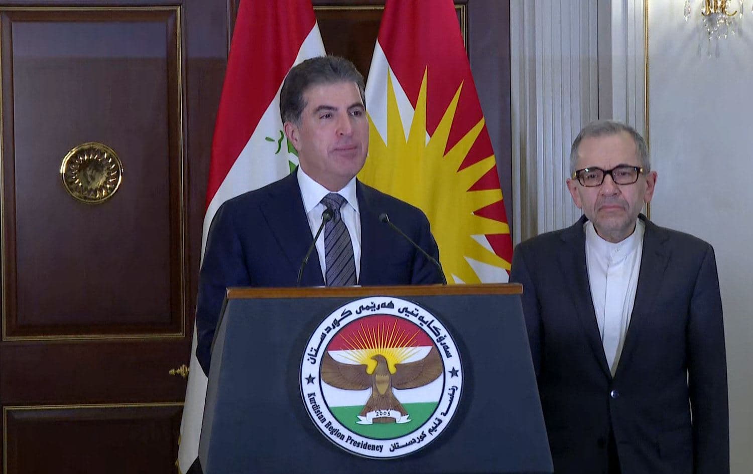 Nêçîrvan Barzanî û Mecîd Text Rewançî \ Wêne: Serokatiya Herêma Kurdistanê