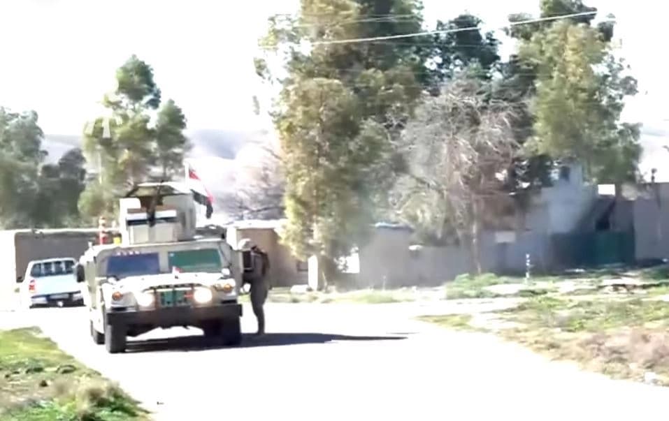 Sergeran'da Irak ordusuna ait bir askeri araç