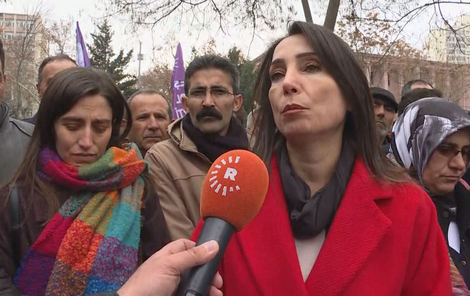 Tulay Hatimogullari, co-chair of the pro-Kurdish Peoples' Equality and Democracy Party (DEM Party), speaking to Rudaw on February 19, 2025. Photo: Rudaw
