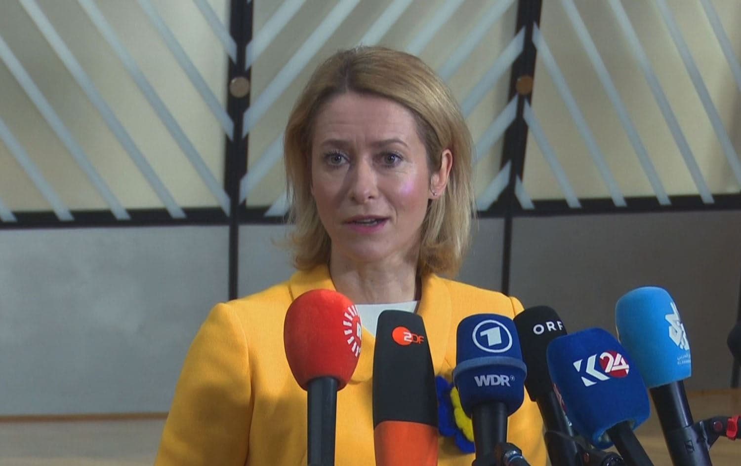 EU High Representative for Foreign Affairs and Security Policy and European Commission Vice President Kaja Kallas on February 24, 2025. Photo: Screengrab/Rudaw