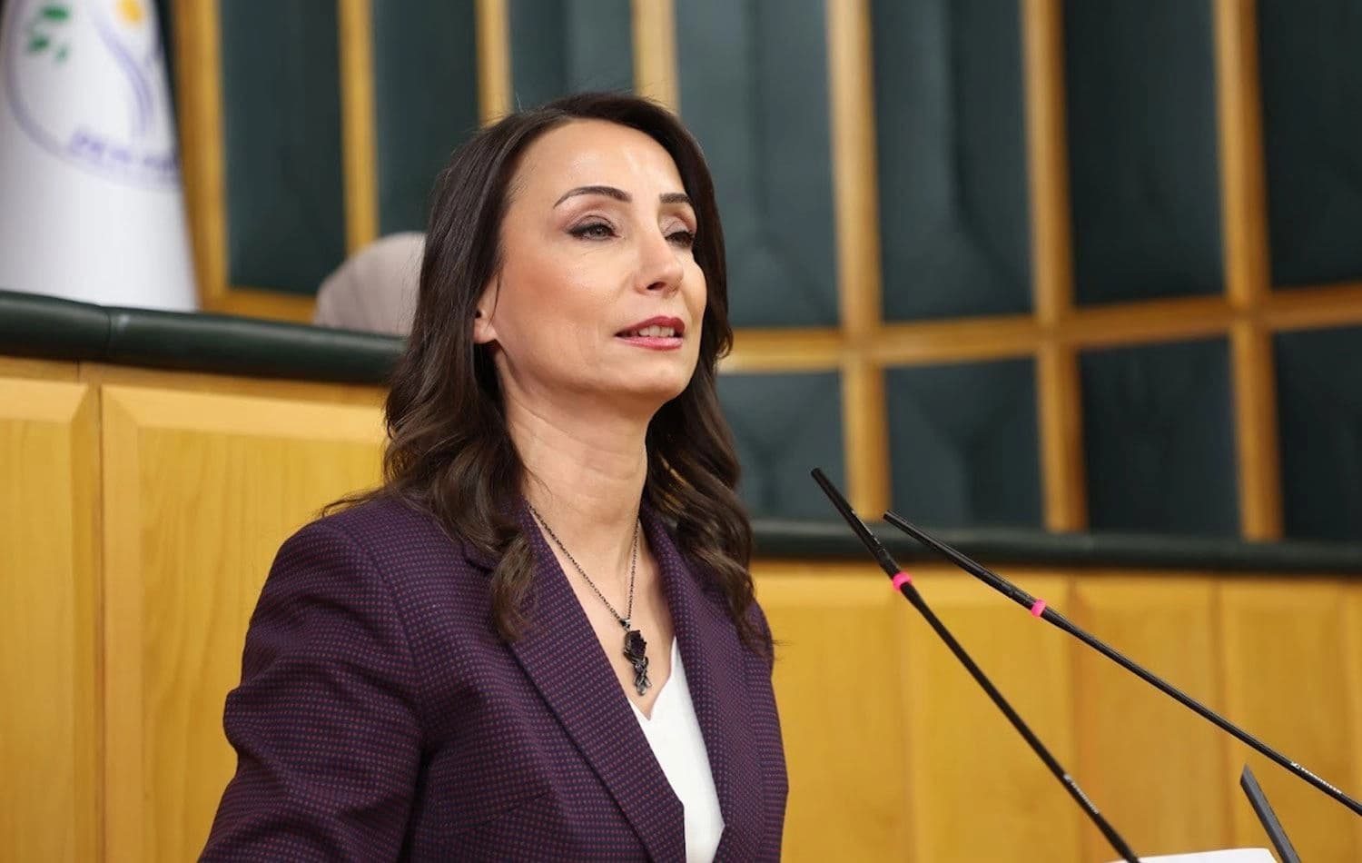 DEM Parti Eş Genel Başkanı Tülay Hatimoğulları, grup toplantısında konuştu.