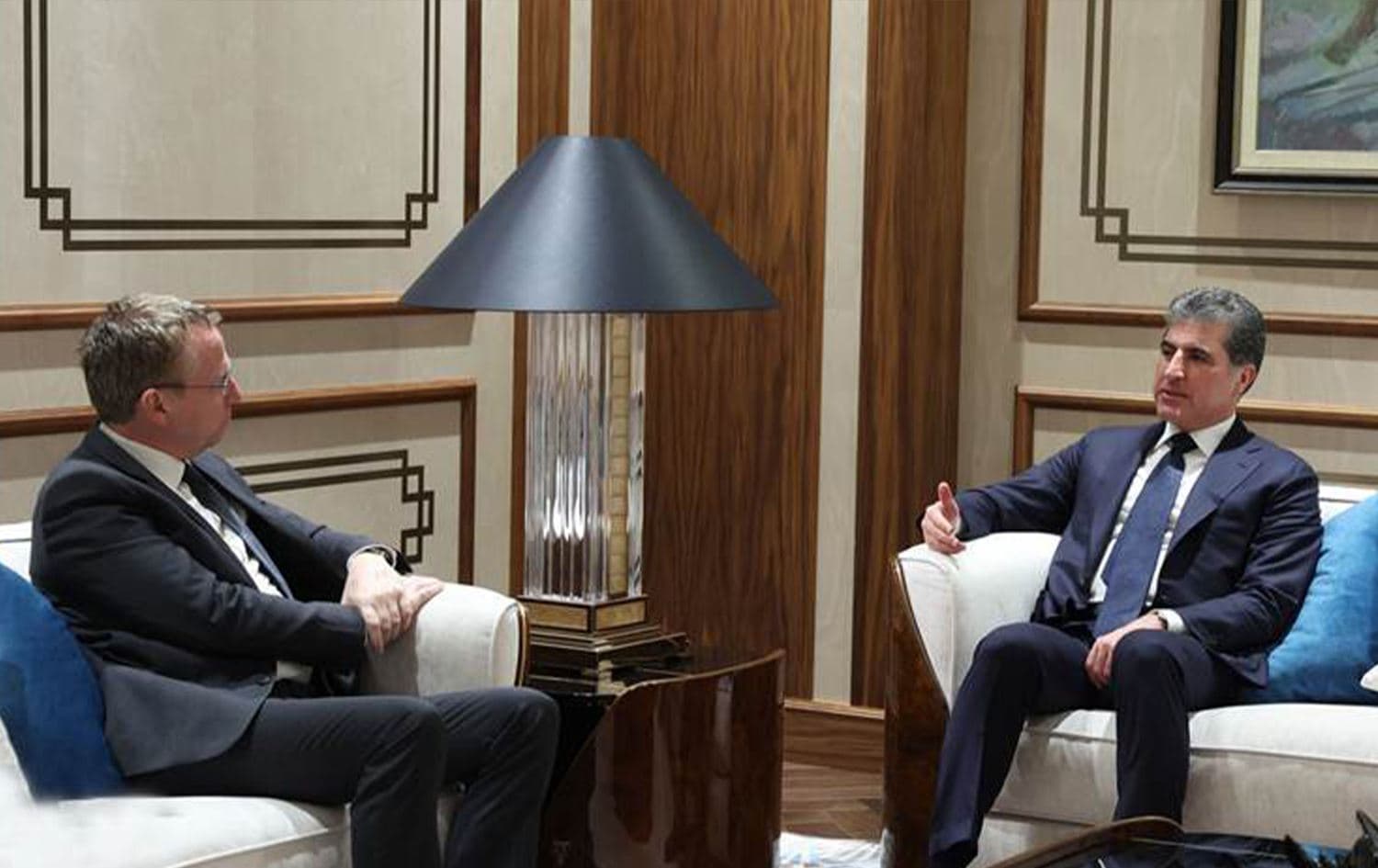 Başkan Neçirvan Barzani ve Irak’taki Fransa Büyükelçisi Patrick Durel