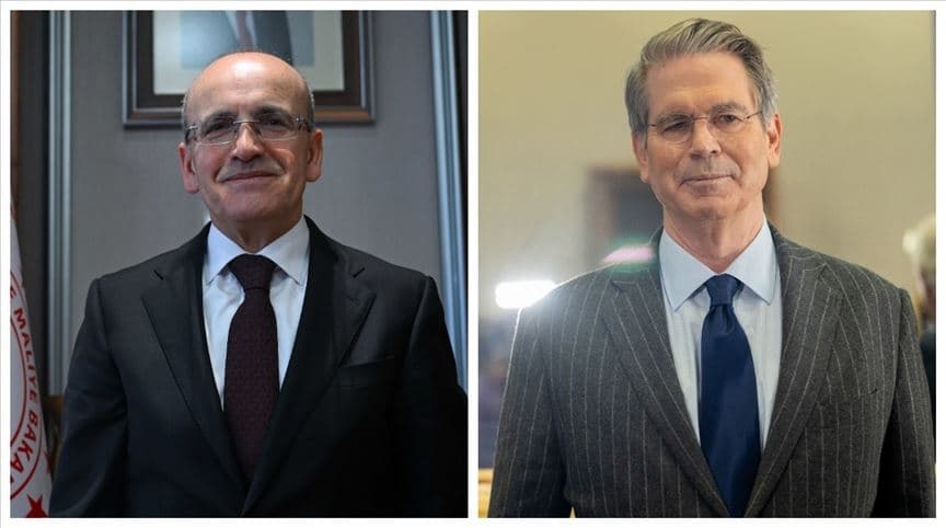 Foto: Türkiye Hazine ve Maliye Bakanı Mehmet Şimşek ile ABD Hazine Bakanı Scott Bessent