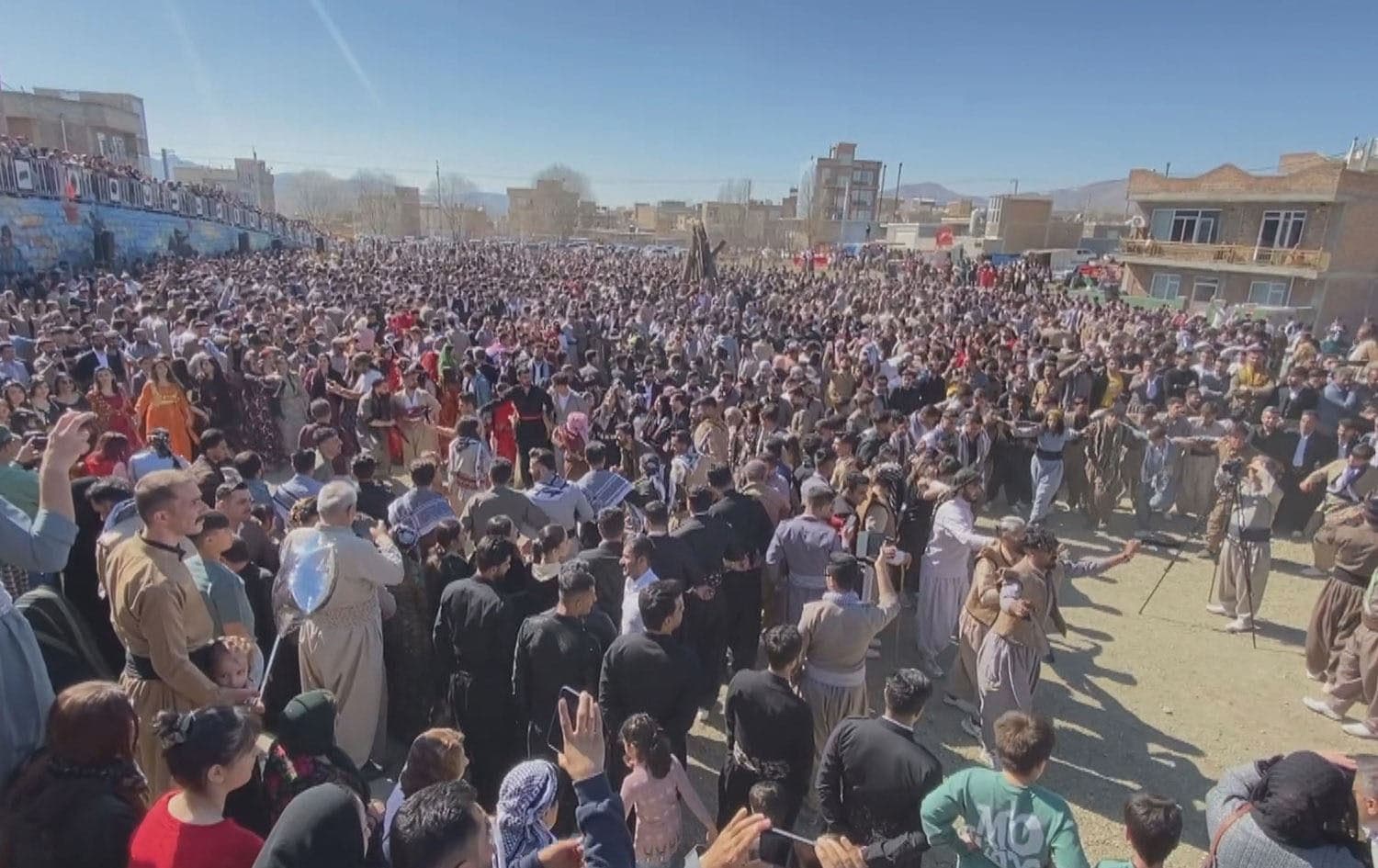 Kurds celebrating Newroz in western Iran (Rojhelat) on March 14, 2025. Photo: Screengrab/submitted