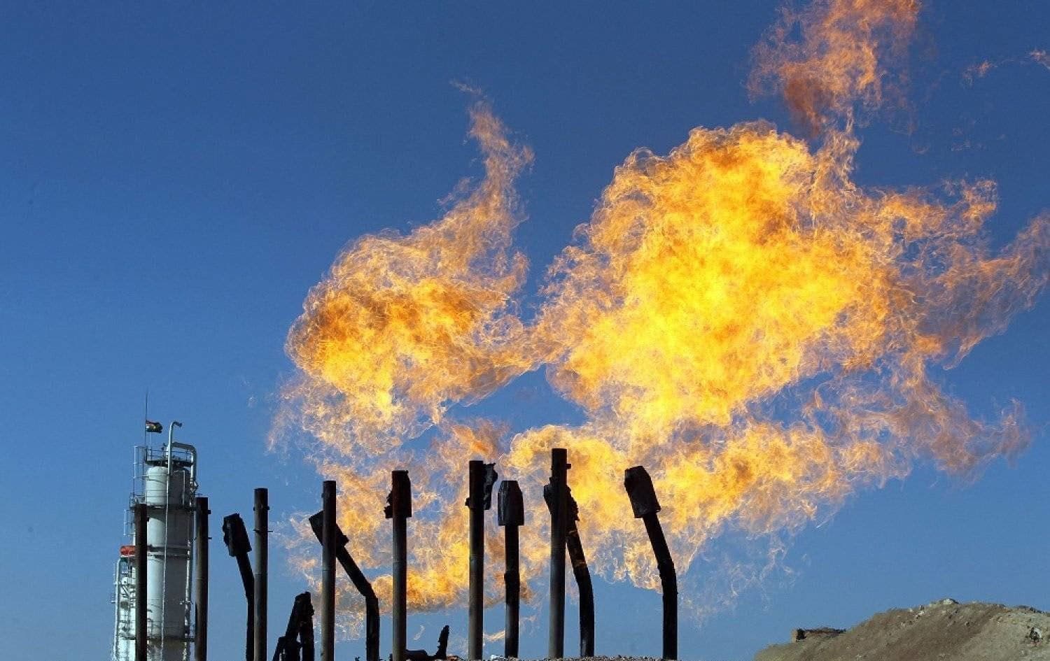 Gas flaring in Kirkuk's Havana oil field on October 17, 2017. File photo: AFP