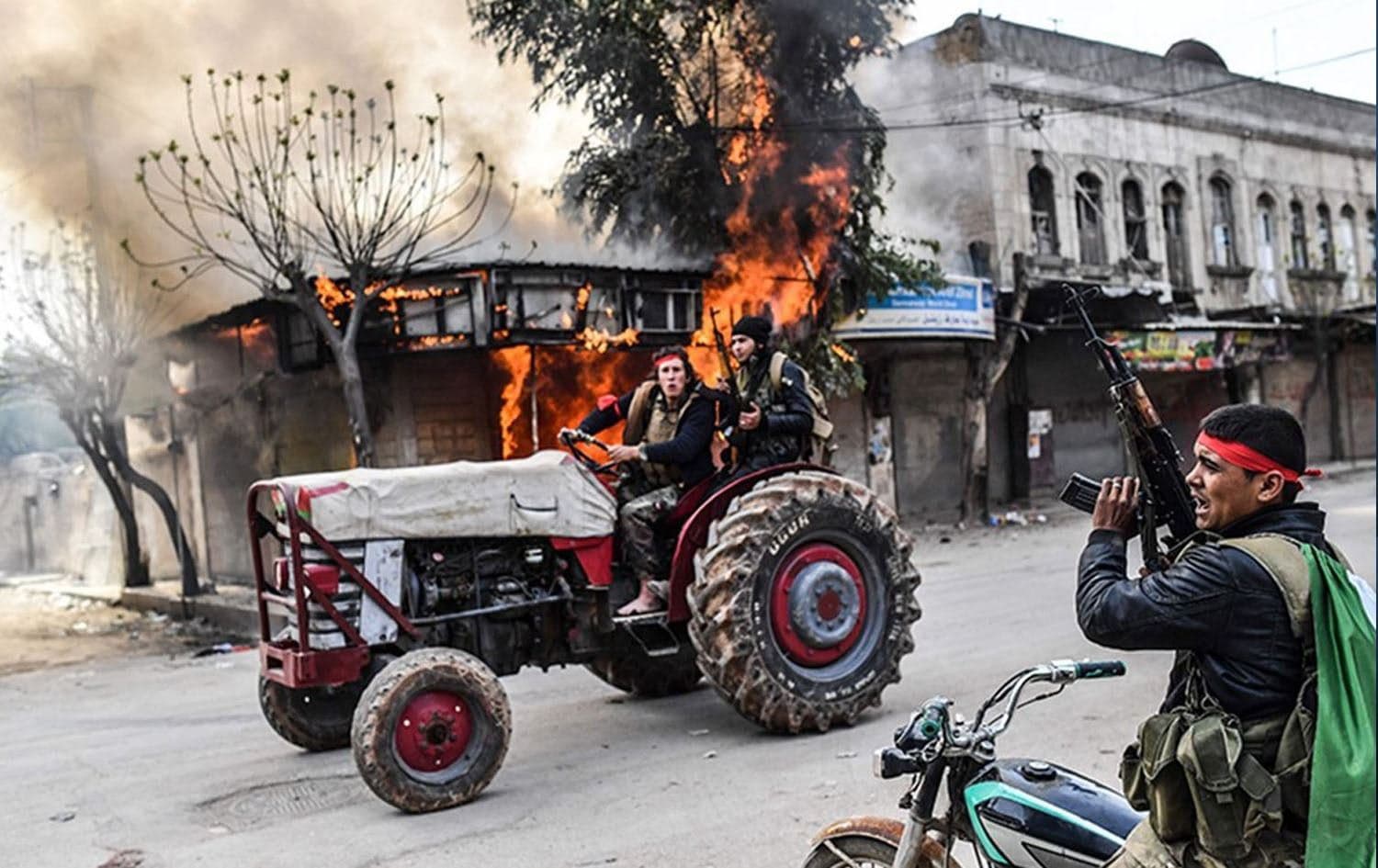 Turkish-backed Syrian fighters in Afrin on March 24, 2020. Photo: AFP