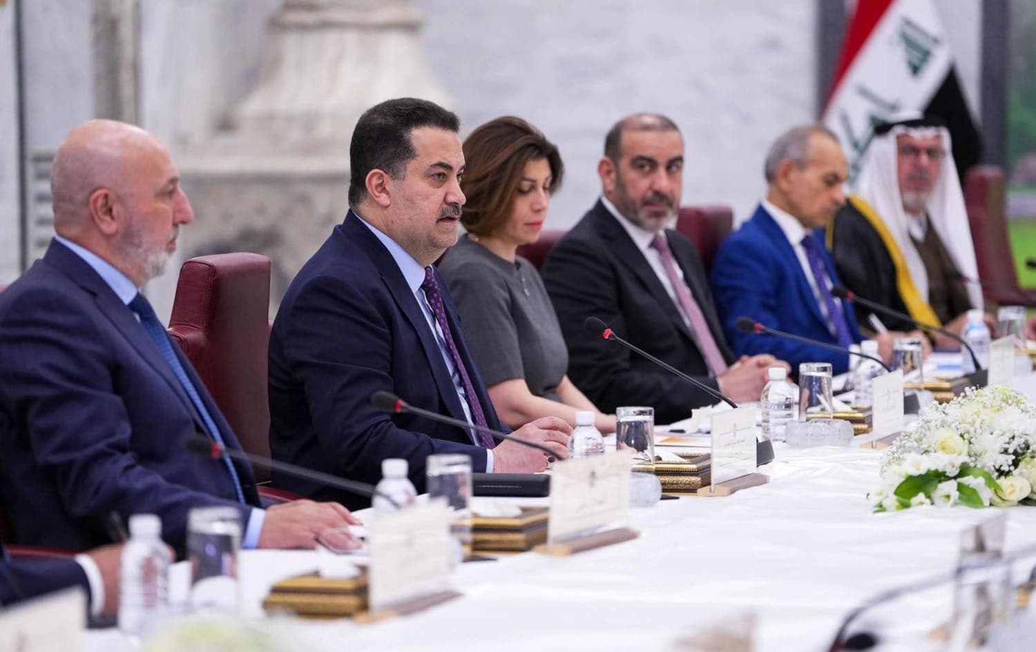 Iraqi Prime Minister Mohammed Shia’ al-Sudani in a State Administration Coalition meeting on April 11, 2025. Photo: Sudani’s office