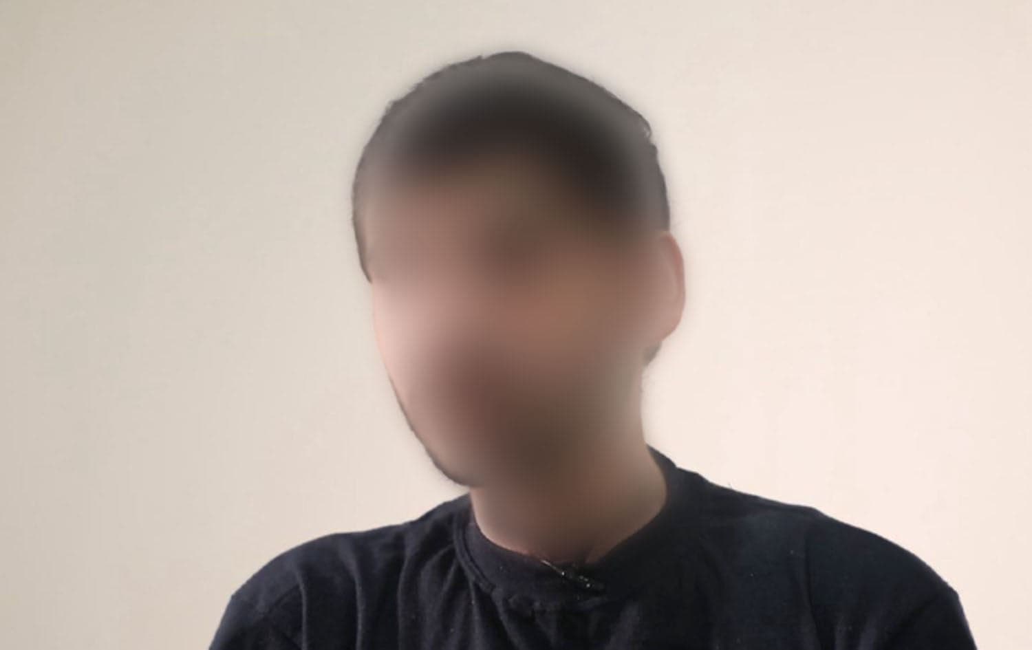 Blurred image of the Yazidi man rescued by the Syrian Democratic Forces (SDF). Photo: SDF Press Center