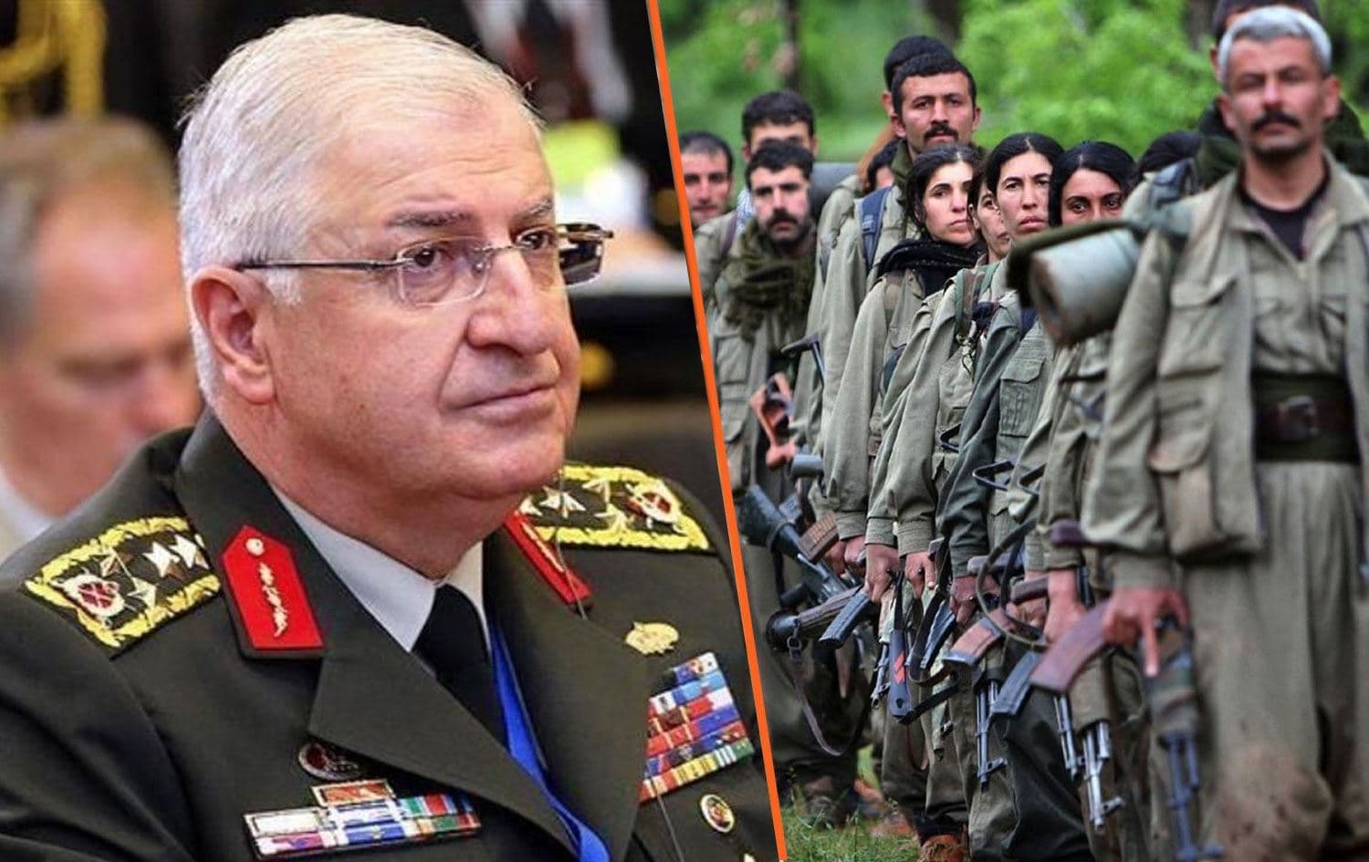 Yaşar Guler û gerîlayên PKKyê /Wêne: Rûdaw Grafîk