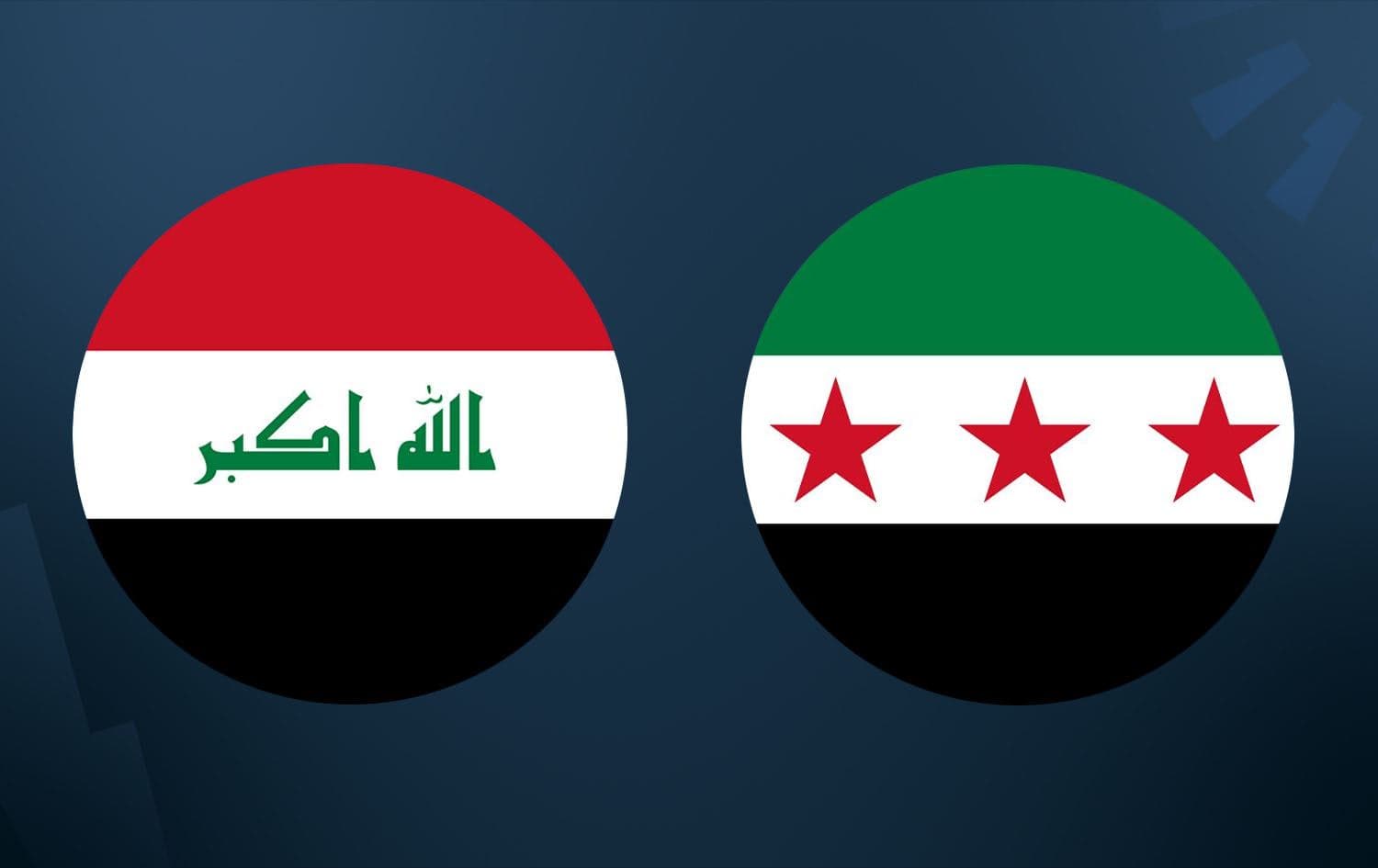 Iraqi flag (left) and Syrian flag (left). Graphic: Rudaw