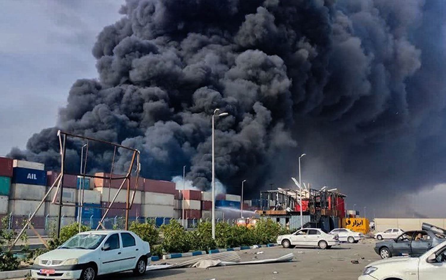 large blast at Shahid Rajaee port in Iran’s southern coastal city of Bandar Abbas on April 26, 2025. Photo: Tasnim