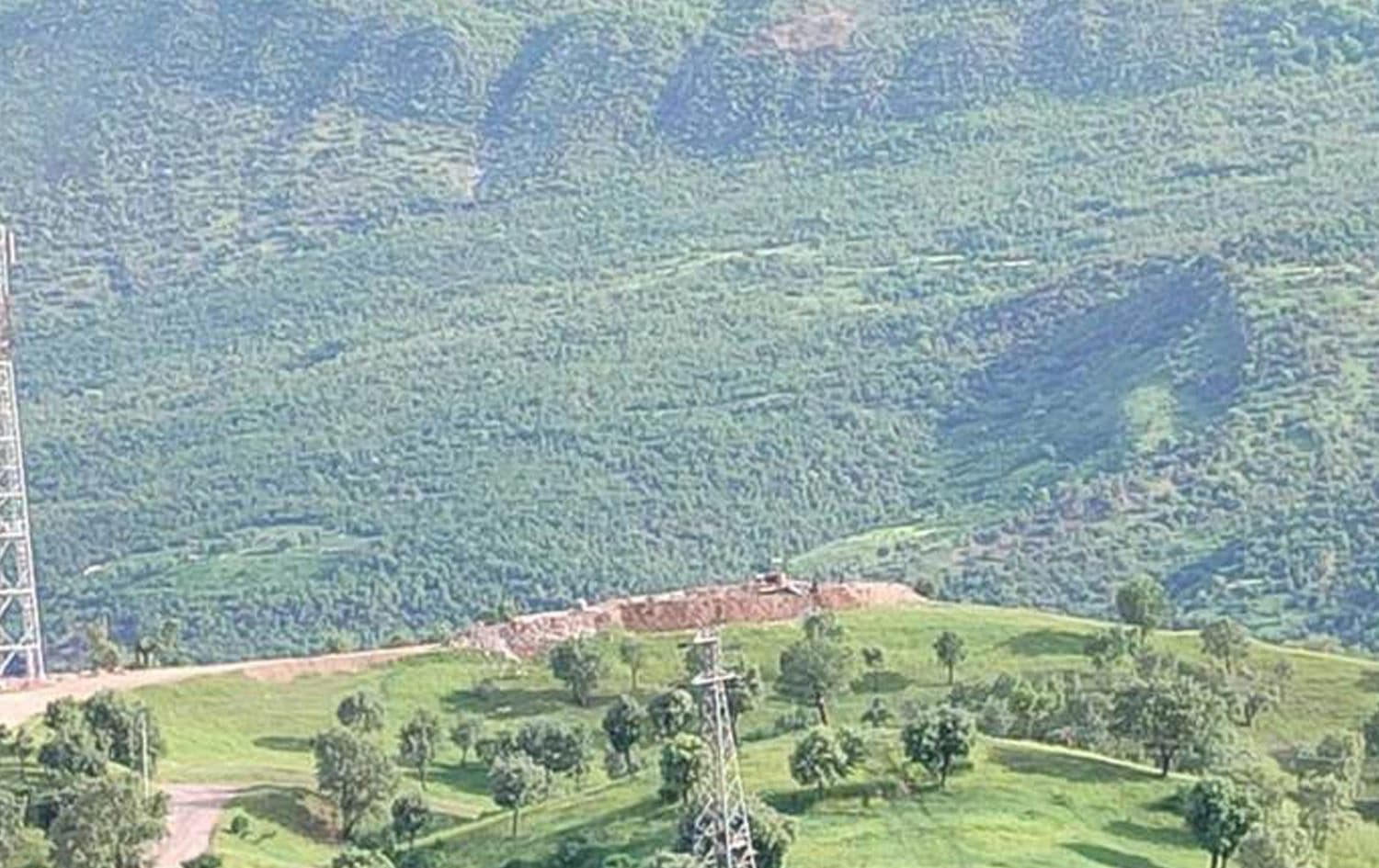 ئەو خاڵەی پێشمەرگە کە بە درۆن هێرشی کرایە سەر.