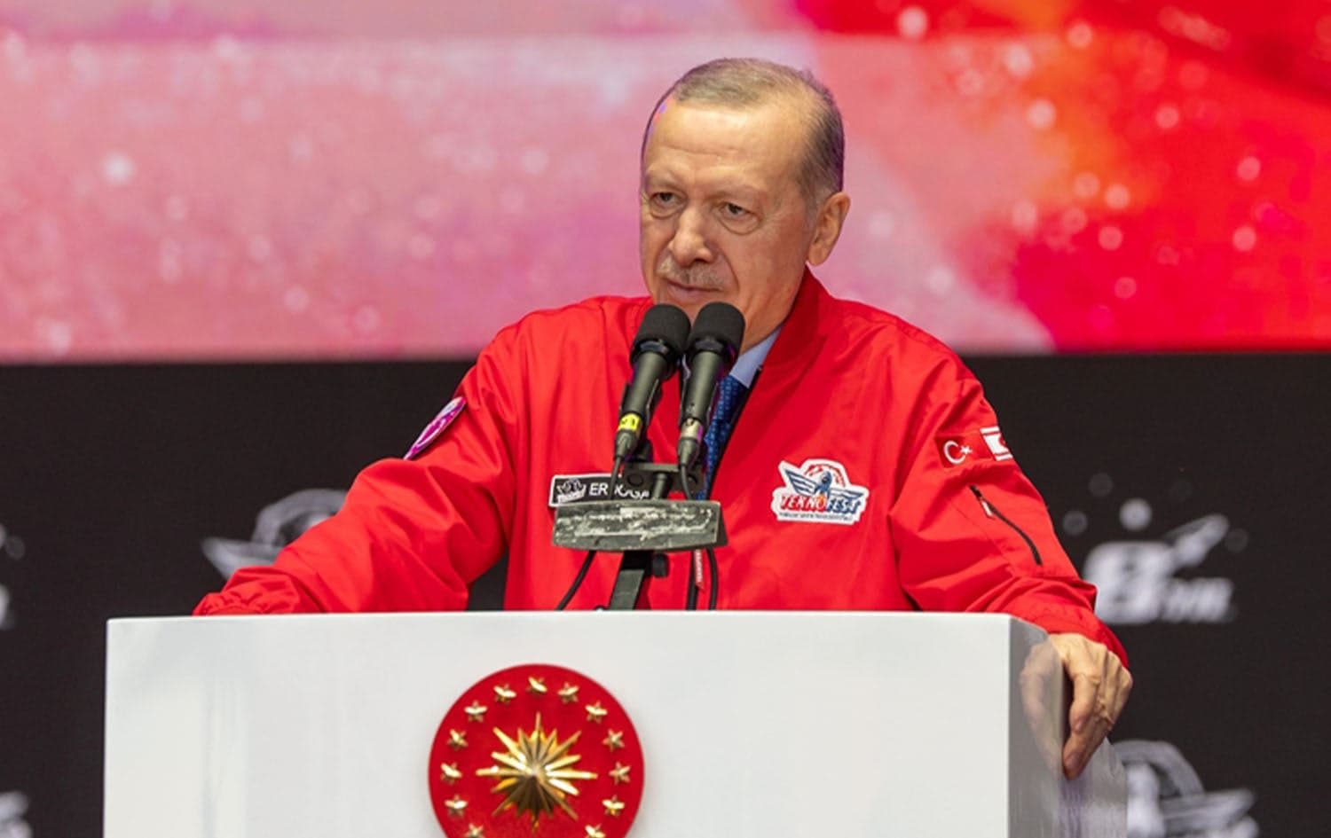 Turkish President Recep Tayyip Erdogan during apresser on May 5, 2025. Photo: Anadolu Agnecy