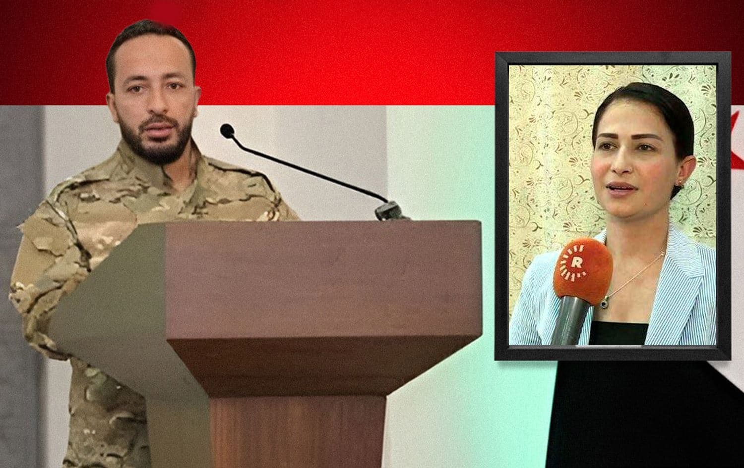 Wêneyên Ebû Hatim Şeqra û Hevrîn Xelefê / Wêne: Rûdaw Grafîk