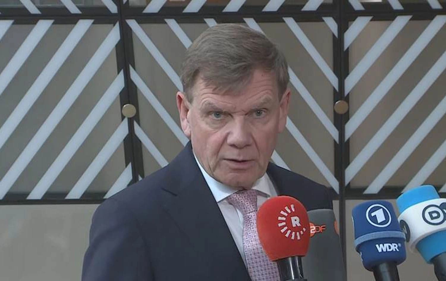 German Foreign Minister Johann Wadephul speaks to Rudaw on the sidelines of the Foreign Affairs Council in Brussels On May 20, 2025. Photo: Rudaw