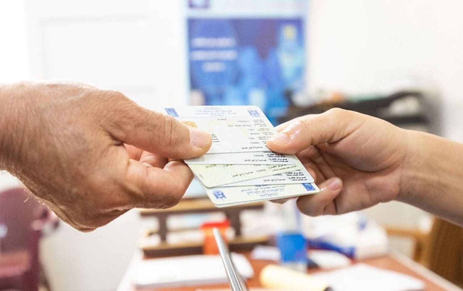 Picture of biometric voting cards. Photo: Bilind T. Abdullah/Rudaw