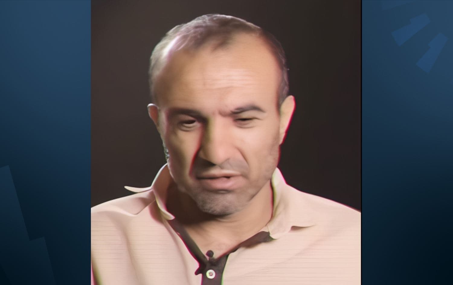 Mojahed Korkour, pictured in his alleged confession documentary. Photo: Mizan Online