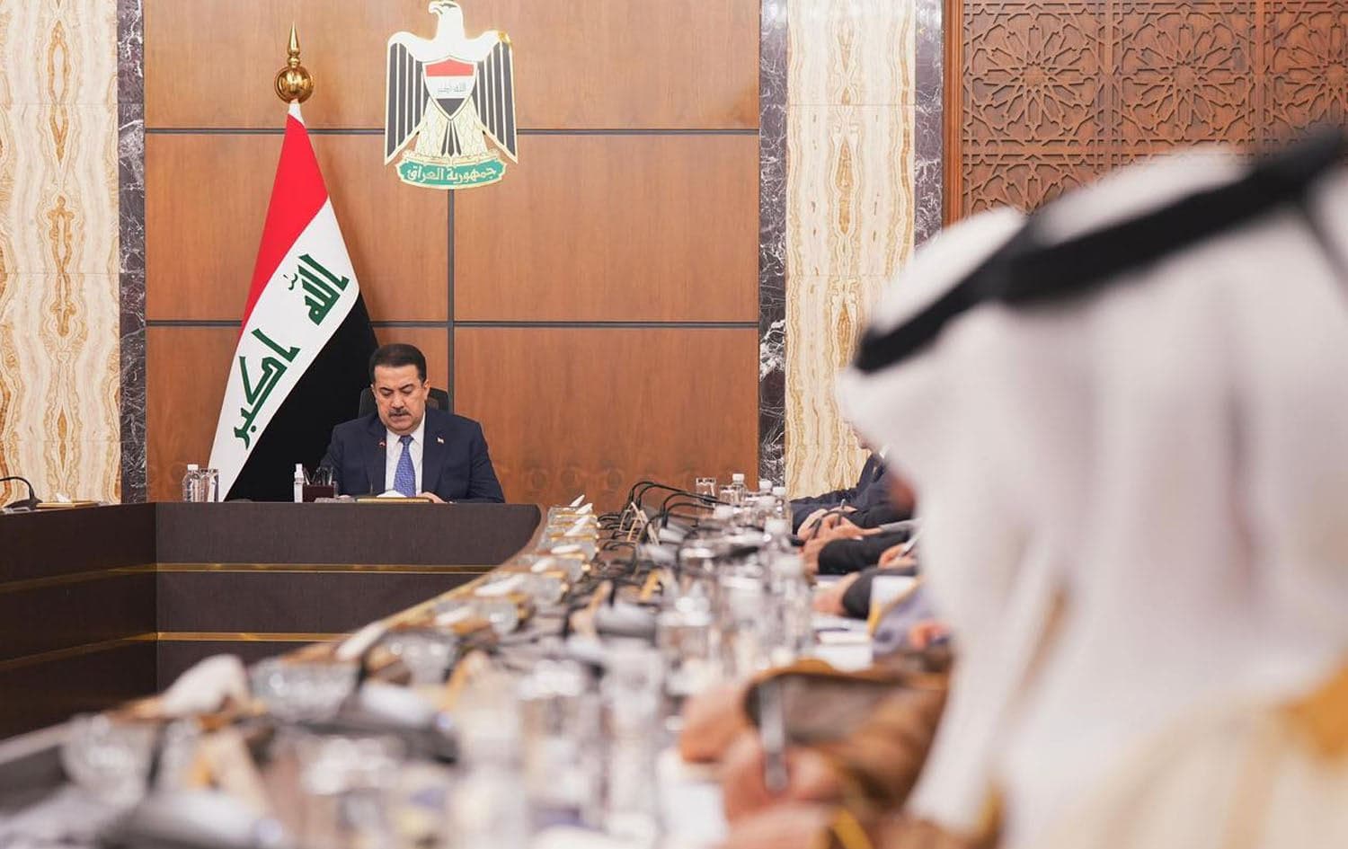 Iraqi Prime Minister Mohammed Shia’ al-Sudani meeting with Arab ambassadors in Baghdad on June 12, 2025. Photo: Sudani’s office