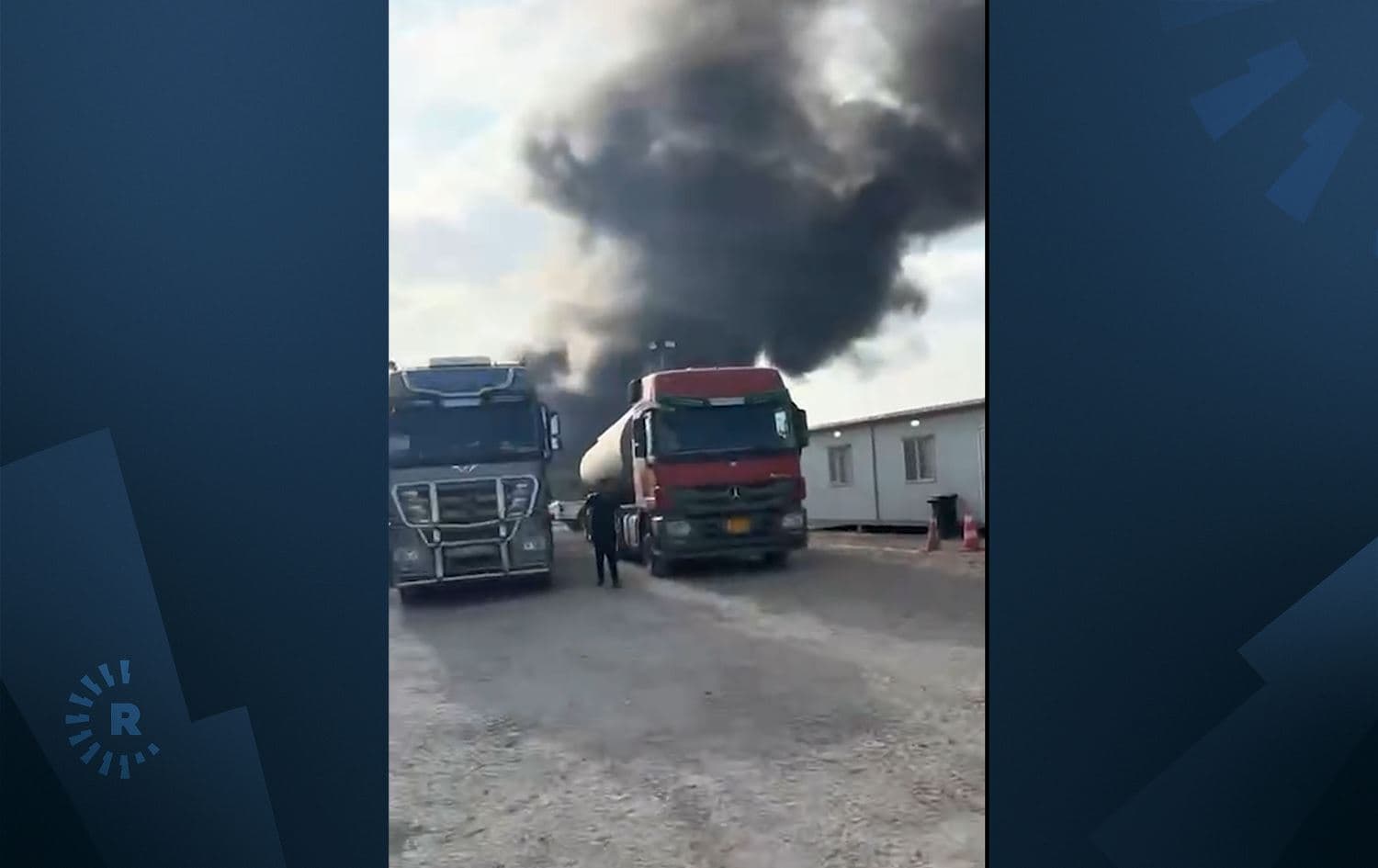 Screengrab of footage showing an explosion at the Sarsang block in the Kurdistan Region's Duhok province on July 15, 2025. Photo: Submitted