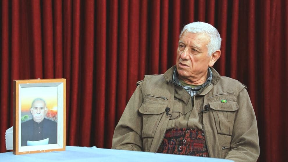 PKK commander Cemil Bayik speaking to Sterk TV during an interview aired on July 18, 2025. Photo: Sterk TV