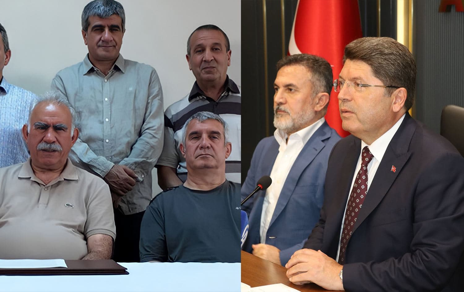 Bakan Yılmaz Tunç (en sağda), 31 yıl sonra tahliye edilen Veysi Aktaş hakkında açıklama yaptı. / Foto : AA