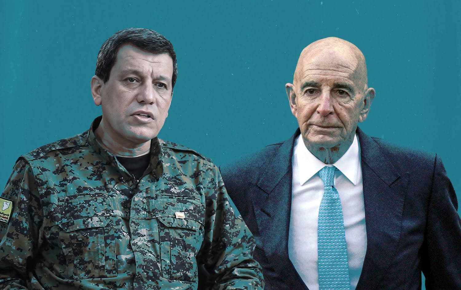 Mezlûm Ebdî û Tom Barrack\ Wêne: Rûdaw Grafîk