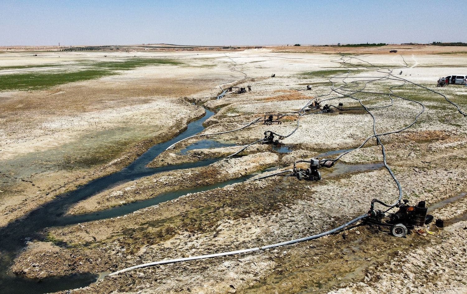 A body of water in eastern Syria. Photo: Delil Souleiman/AFP