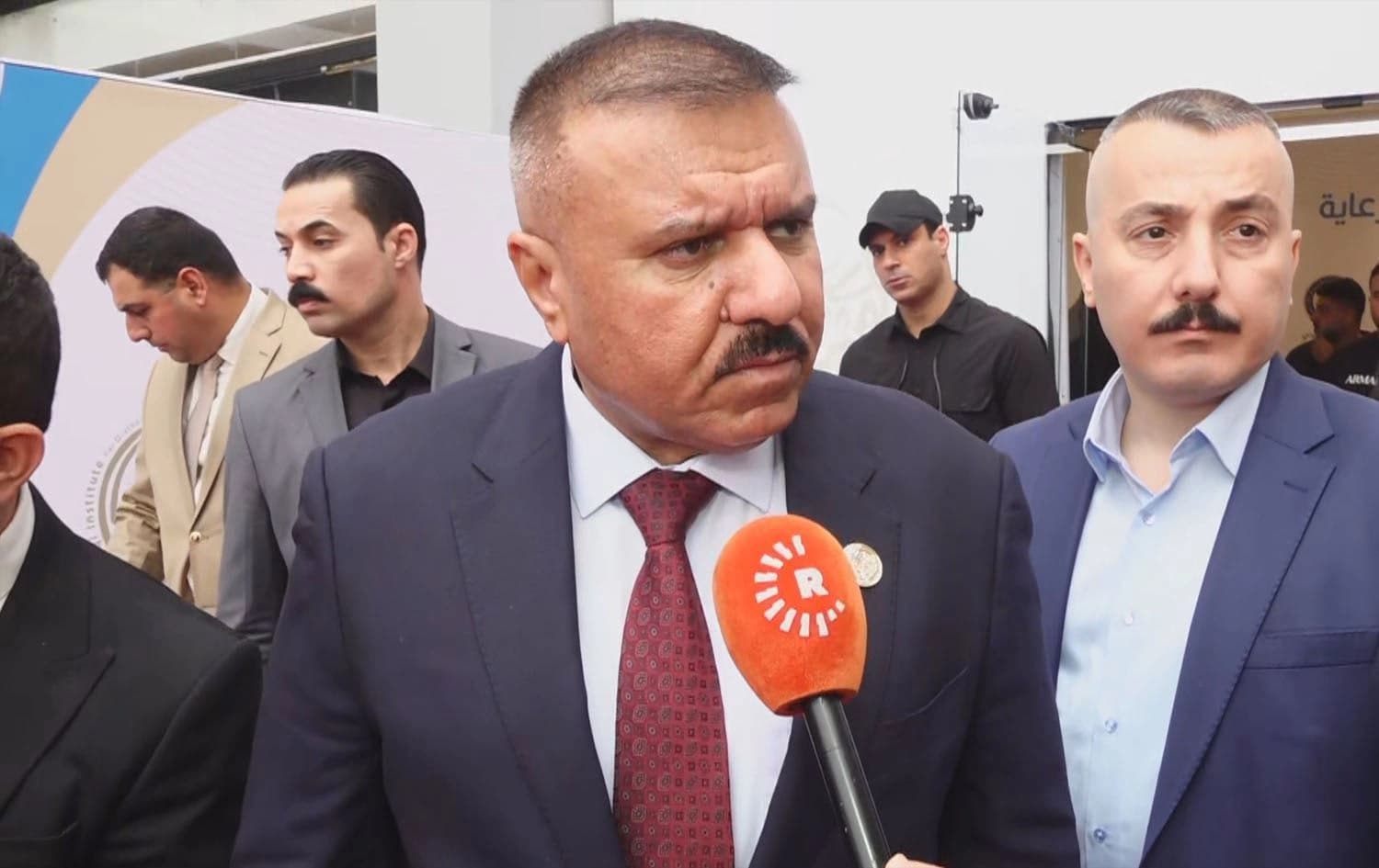 Iraqi Interior Minister Abdul-Amir al-Shammari speaks to Rudaw on February 24, 2024. Photo: Screengrab/Rudaw