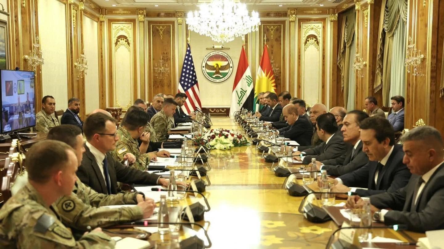 Officials from the United States and the Kurdistan Region hold meeting in Erbil on September 17, 2025. Photo: USCGERBIL/X