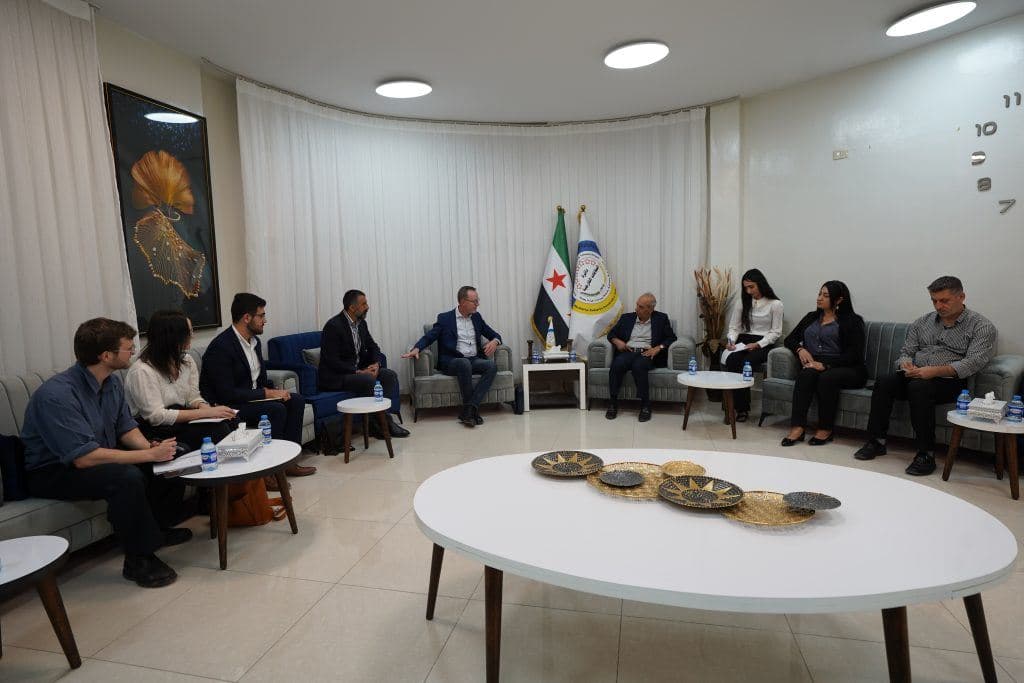 Australian delegation meeting with Rojava officials in September 2025. Photo: Rojava's foreign relations department