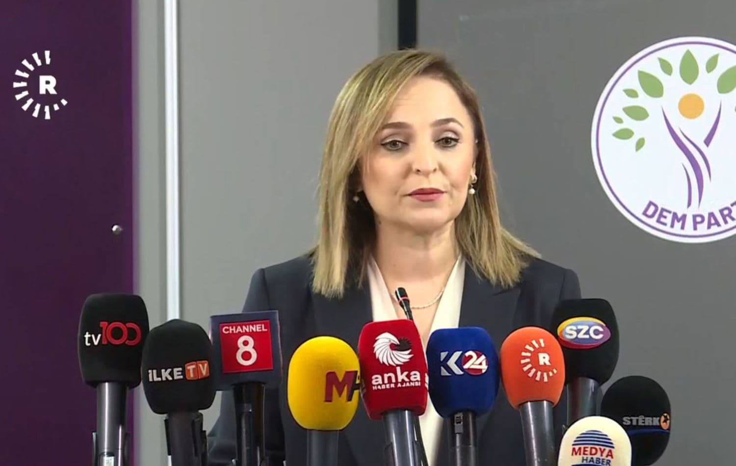 DEM Parti Sözcüsü Ayşegül Doğan basın toplantısı düzenledi.