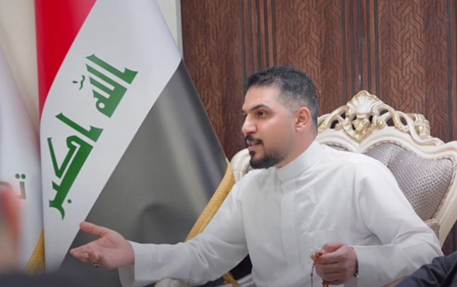 Muthanna Thaer al-Azzawi, a member of the Baghdad Provincial Council and a candidate from the Azm Alliance. Photo: Azzawi/Instagram