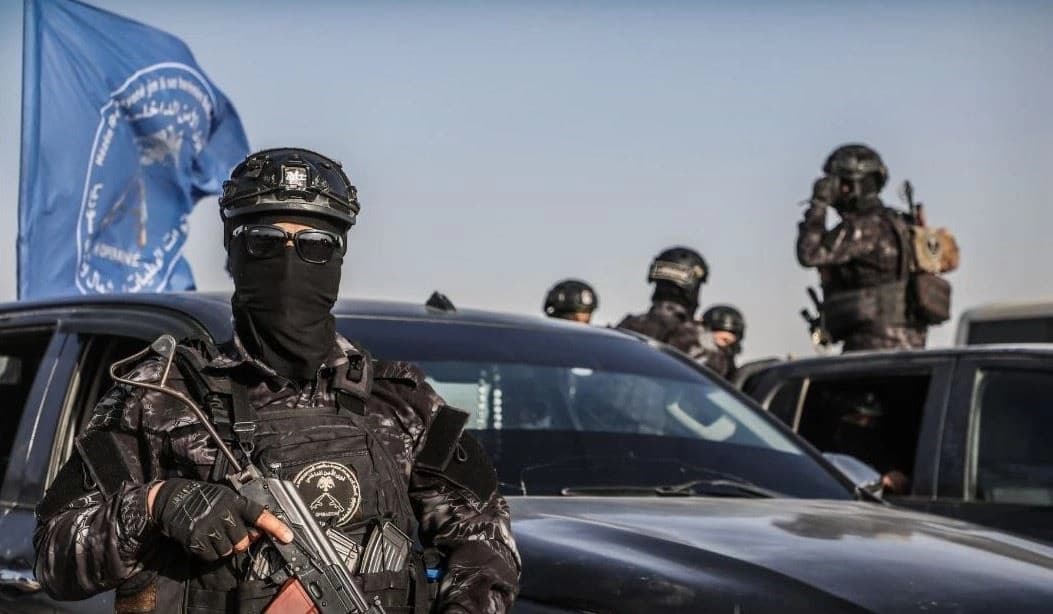 Members of the Kurdish-led security forces (Asayish) pictured during a drill in Hasaka province on April 21, 2025. Photo: Asayish_Asayis/X