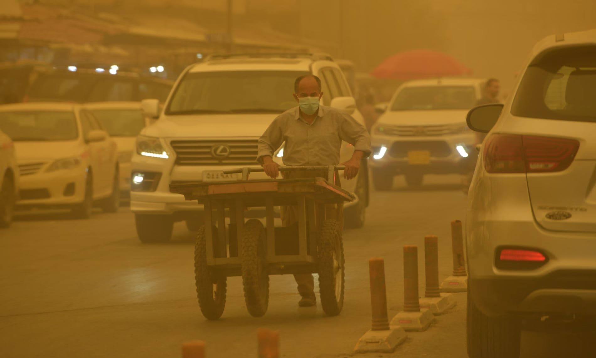 Dust storms are becoming more frequent due to the climate crisis, according to Iraq’s meteorological office. File photo: AA