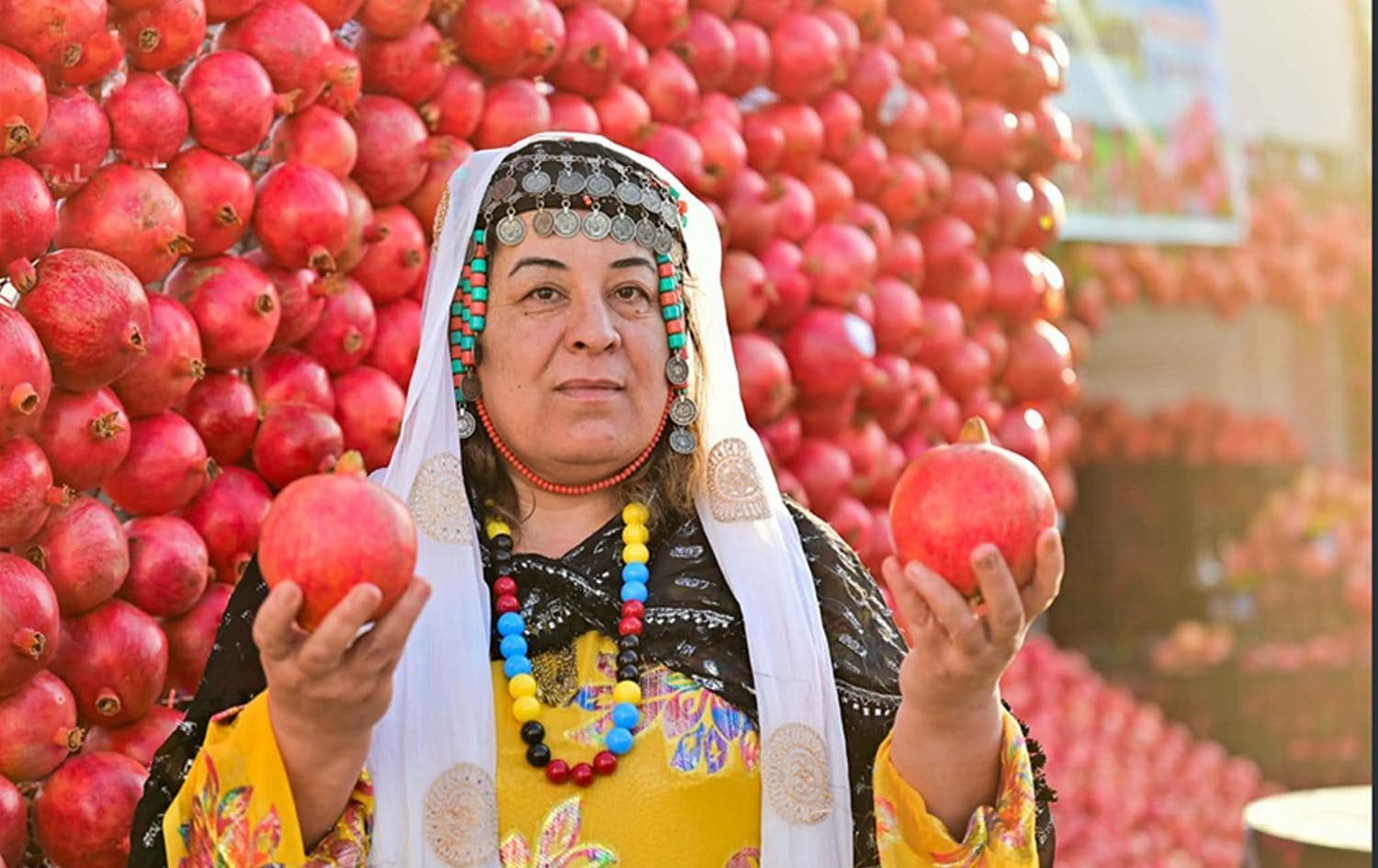 A pomegranate vendor in Halabja province on October, 30 2025. Photo: Bilind T. Abdullah