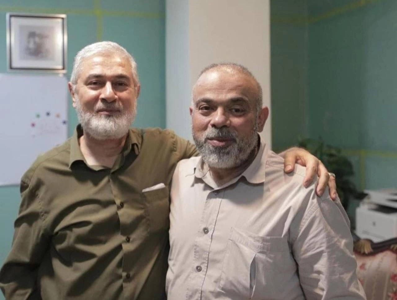 Undated picture of slain Hezbollah commanders Ibrahim Aqil (left) and Haytham Ali Tabataba'i (right).