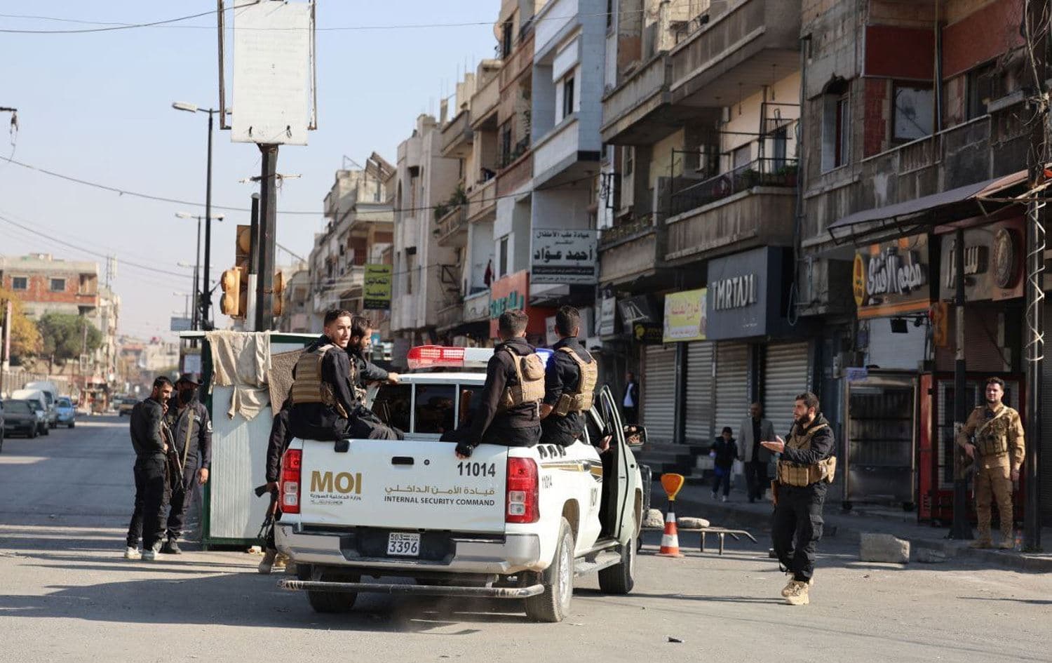 Syrian security forces deploy in Homs following the killing of a couple on November 23, 2025. Photo: Syria’s Ministry of Interior