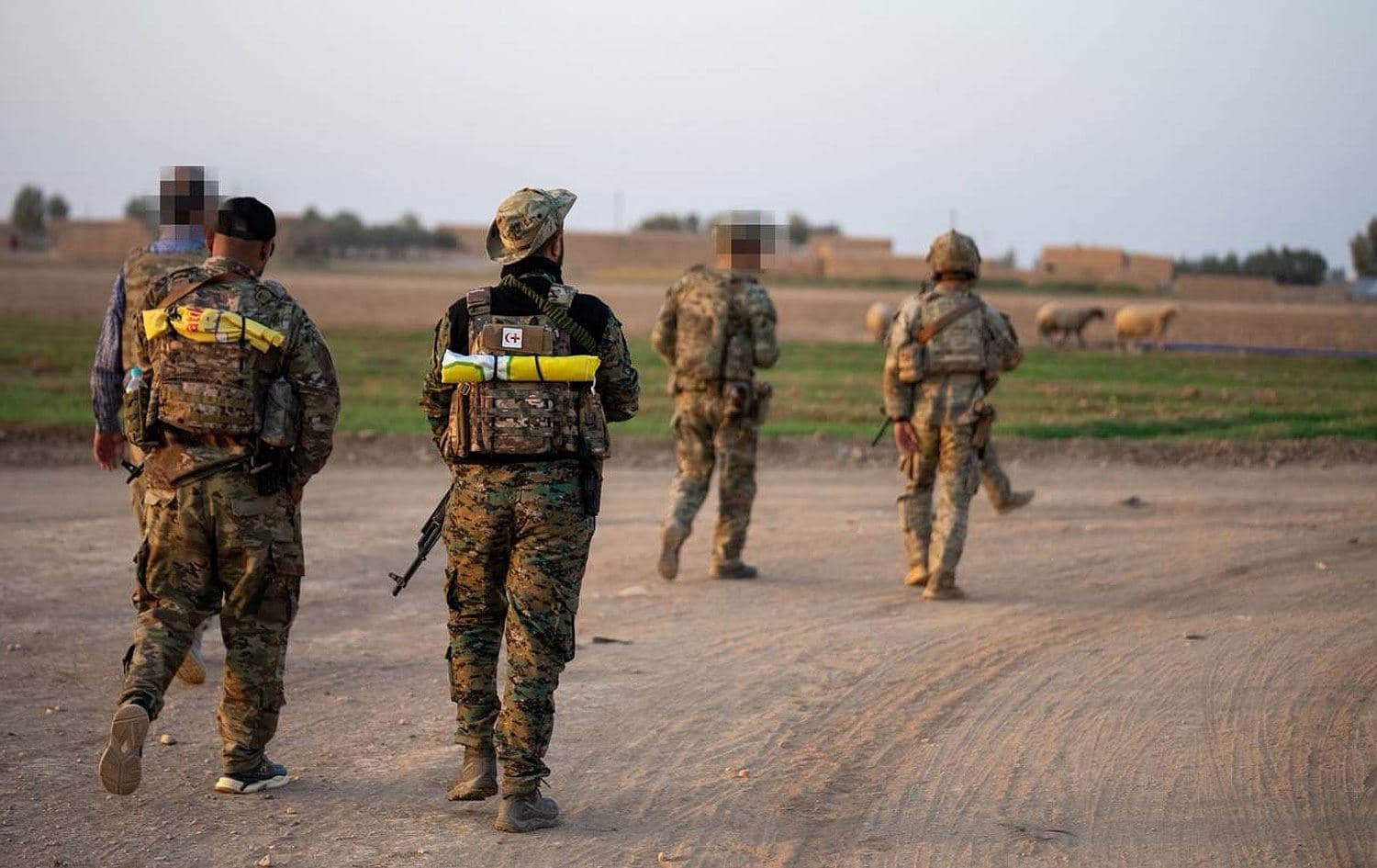 Kurdish-led Syrian Democratic Forces (SDF) patrol alongside US-led coalition troops in eastern Deir ez-Zor province on November 13, 2025. Photo: SDF Media