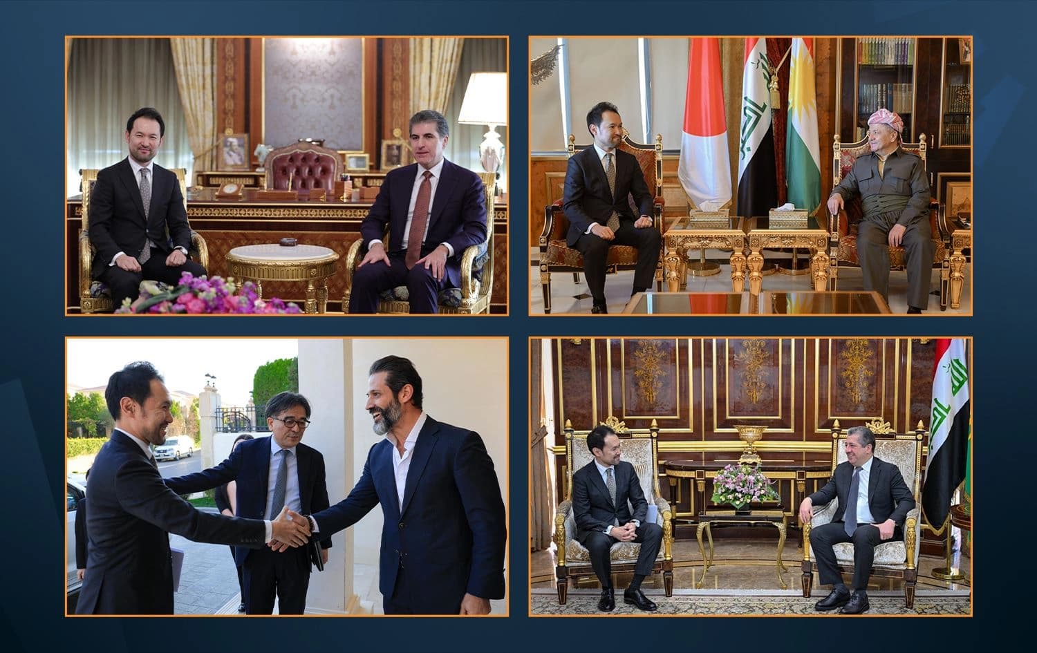 A high-level Japanese delegation held meetings with Kurdish leaders in Erbil on December 2, 2025. Graphic: Rudaw