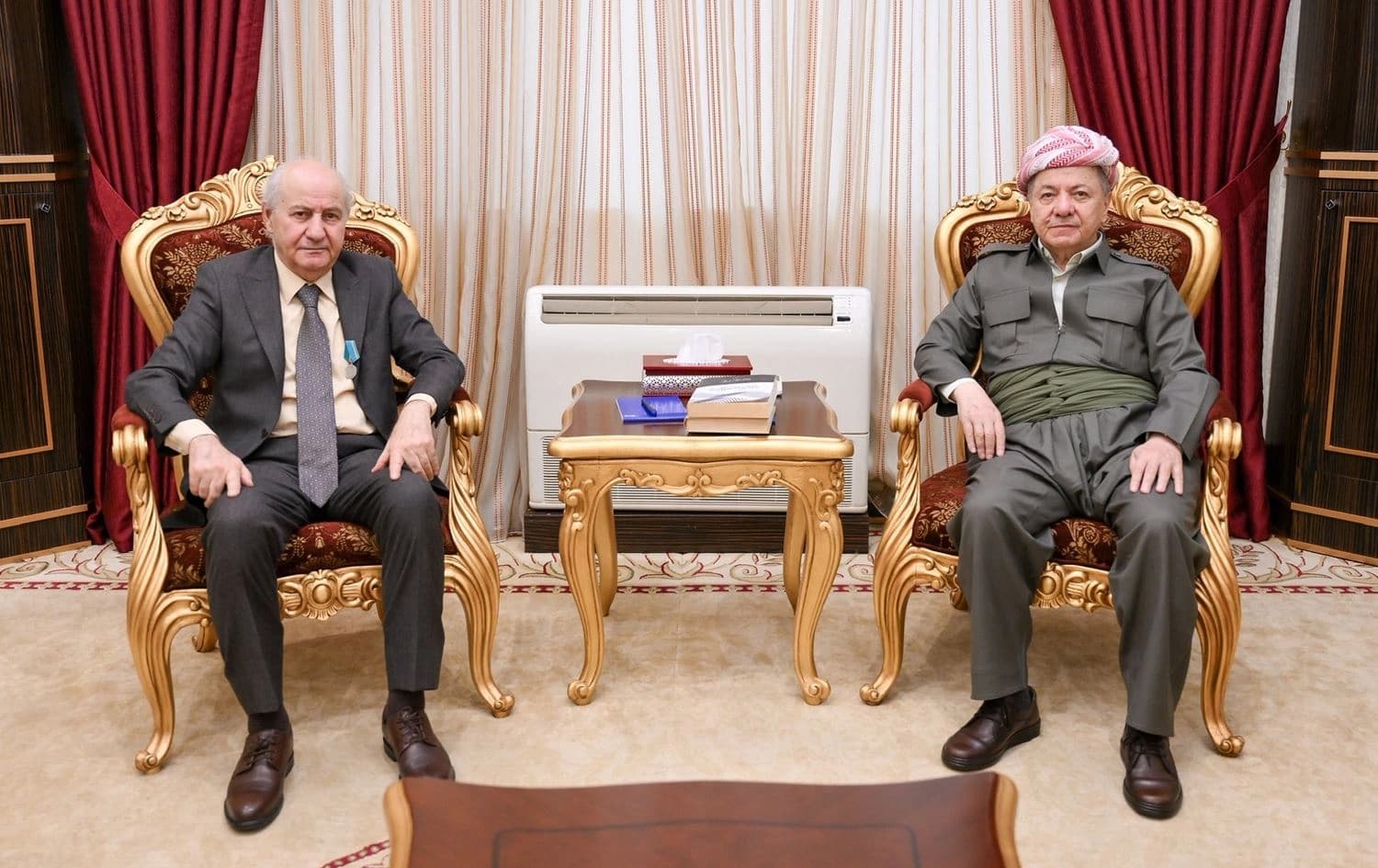 Prof. Dr. Reşad Mîran û Serok Mesûd Barzanî / Wêne: Baregeha Barzanî