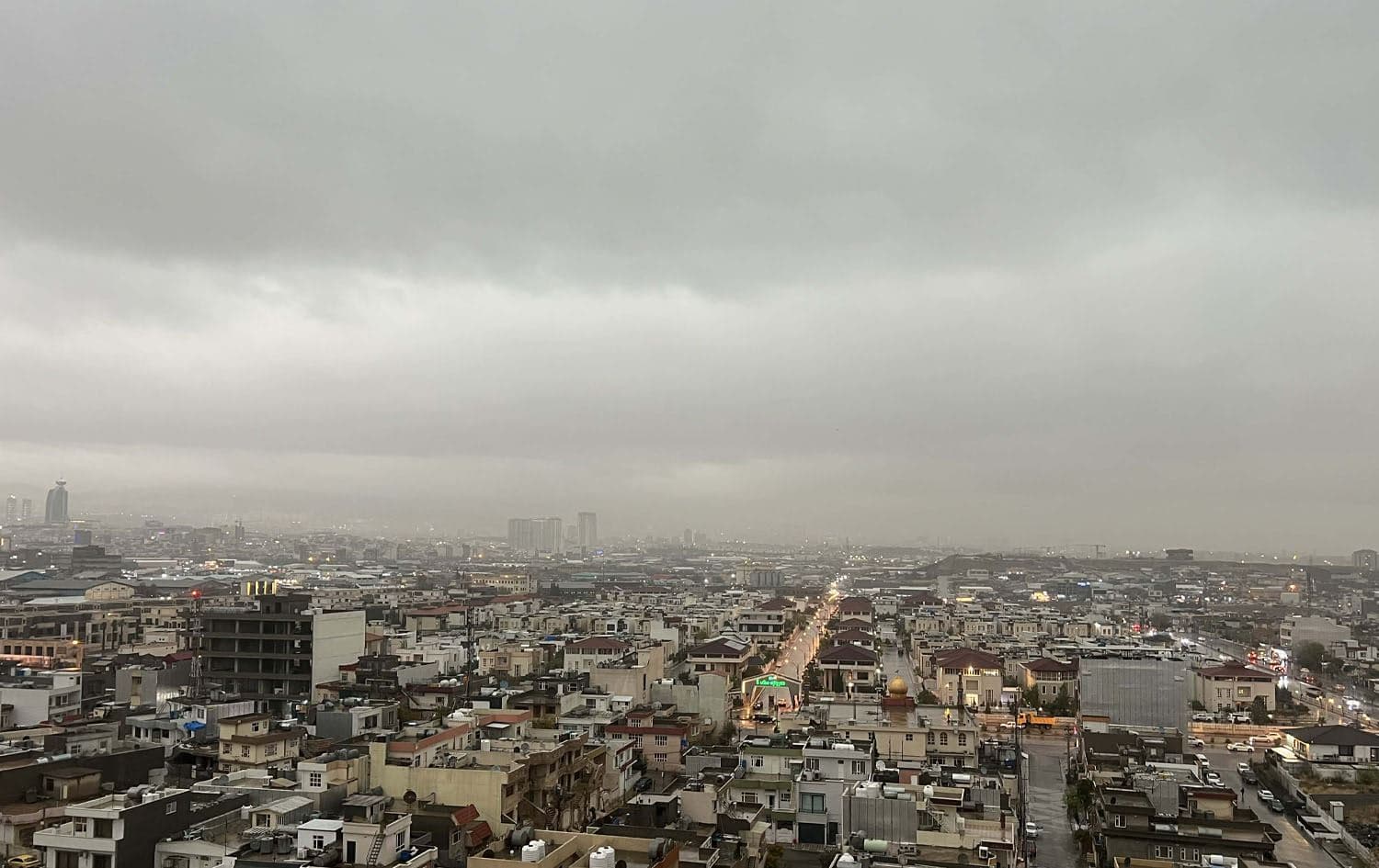 بارانبارین لە سلێمانی. وێنە: رووداو