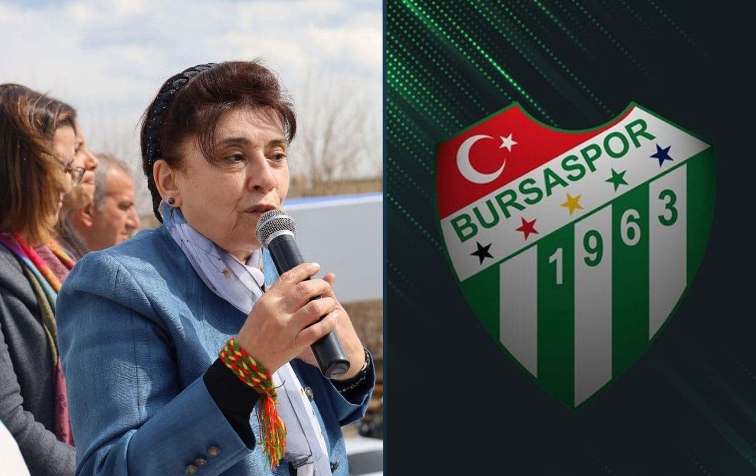 Leyla Zana û logoya Bursasporê / Wêne: Arşîv
