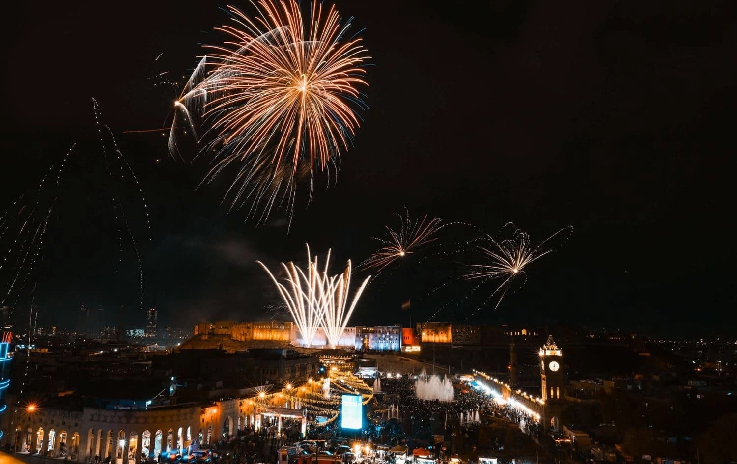 New Year celebrations in Erbil. Photo: Rudaw