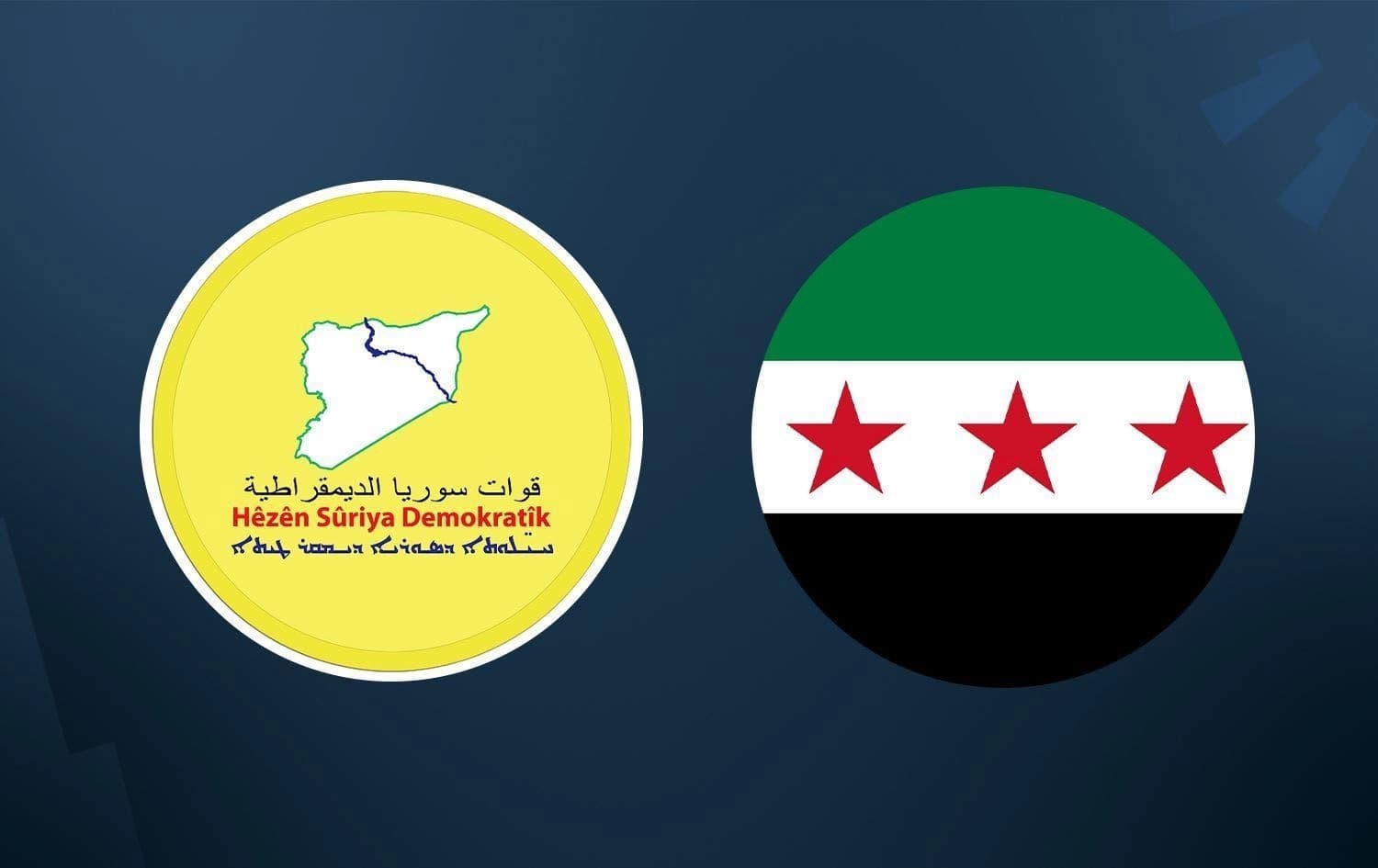 Alayên HSD û Sûriyeyê / Wêne: Rûdaw Grafîk