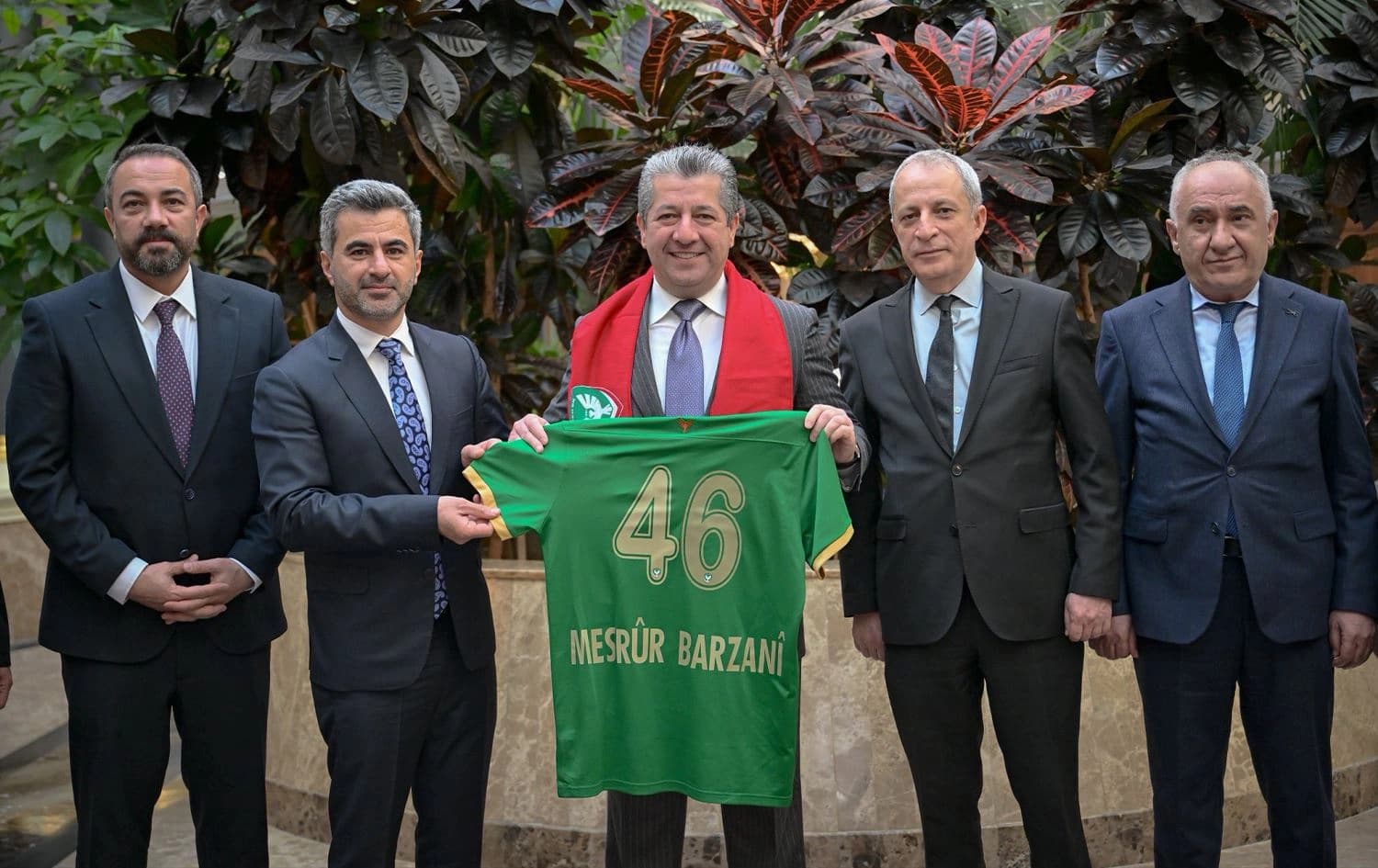 Mesrûr Barzanî û heyeta Amedsporê /Wêne: Medyaya civakî