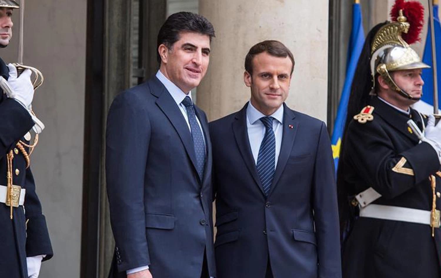 Nêçîrvan Barzanî û Emmanuel Macron / Wêne: Arşîv