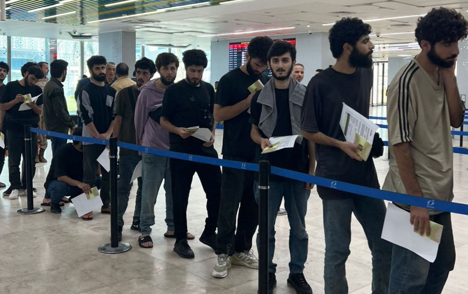 Kurdish migrants pictured while en route to be returned to the Kurdistan Region from Libya. File photo: Rudaw