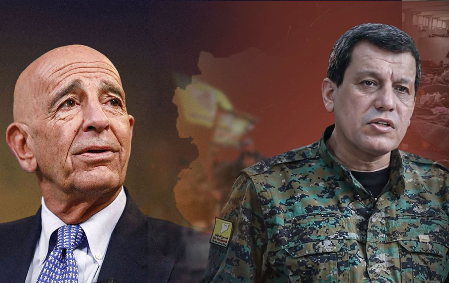 Tom Barrack û Mezlûm Ebdî / Wêne: Rûdaw Grafîk