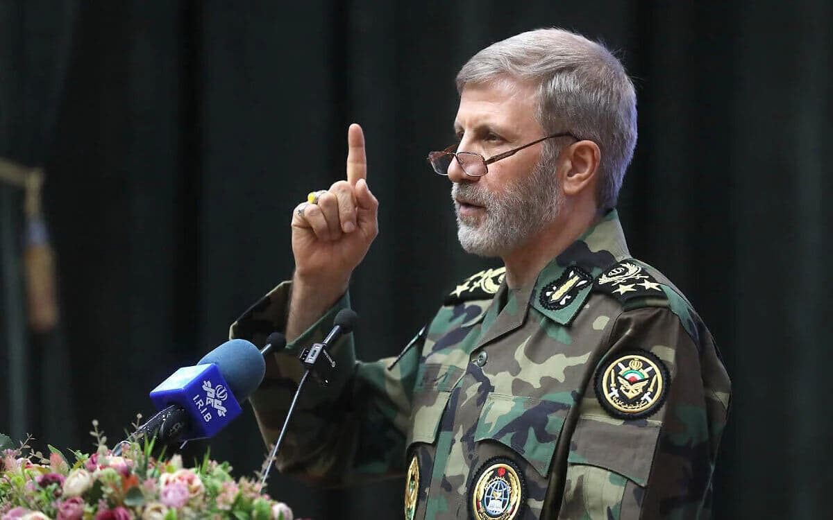 Iran's army chief Amir Hatami speaks to military academy students in Tehran, Iran, on January 7, 2026. AP file photo