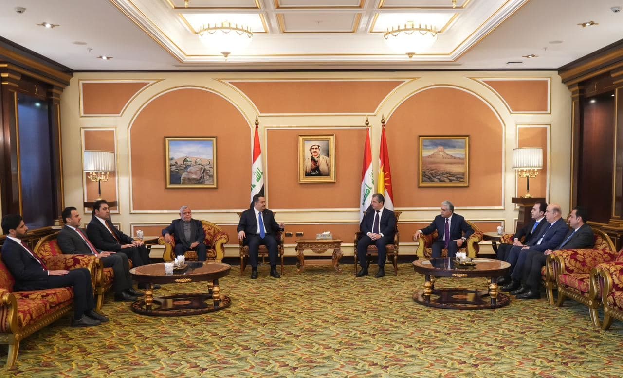 PM Masrour Barzani received delegation from Coordination Framework in Erbil on February 2, 2026. Photo: KRG